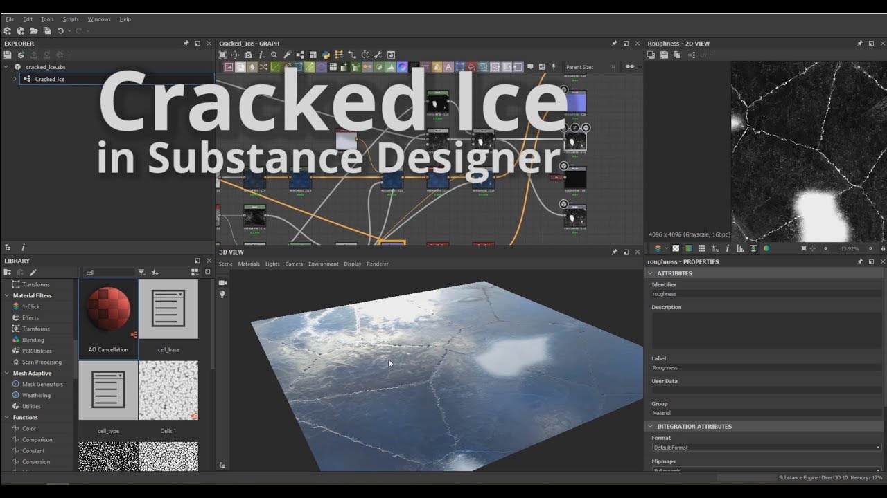 Substance Designer Tutorial - Cracked Ice Material