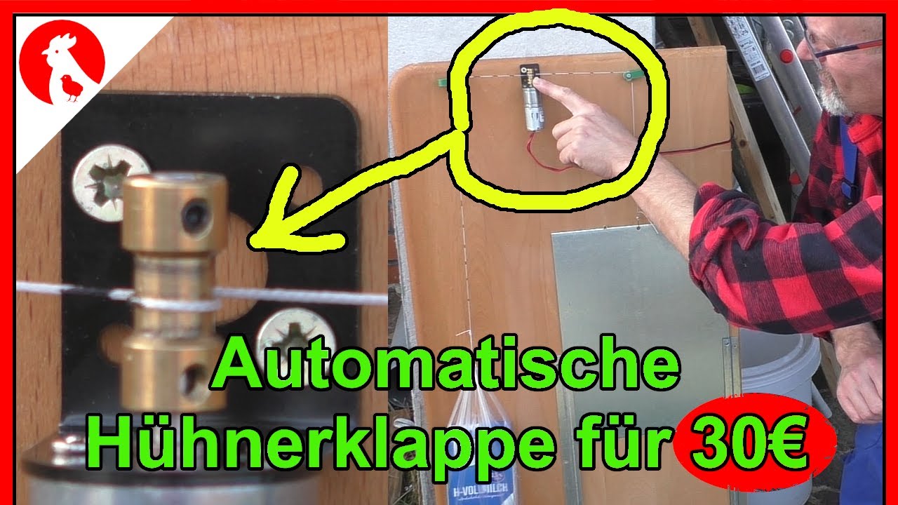 134 automatische H&uuml;hnerklappe f&uuml;r schlappe 30 Euro! Jensman and the Huhns