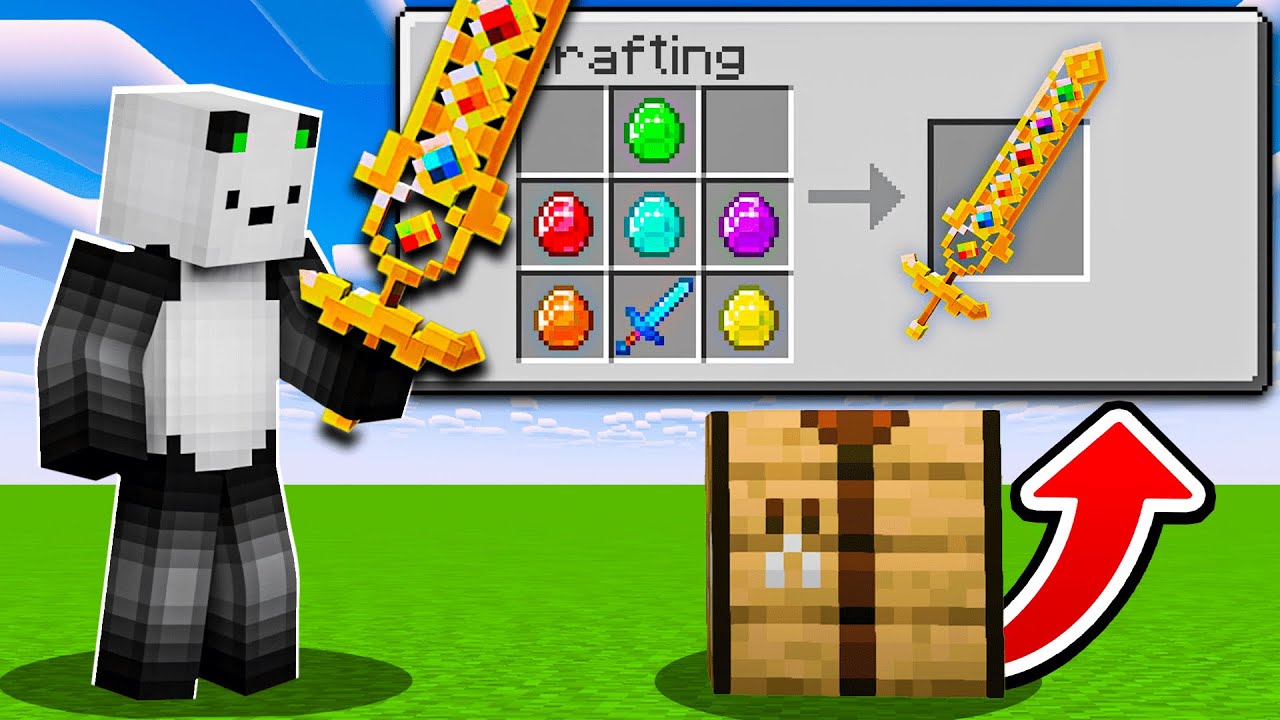 Je dois finir Minecraft mais je peux craft des ARMES CHEATES