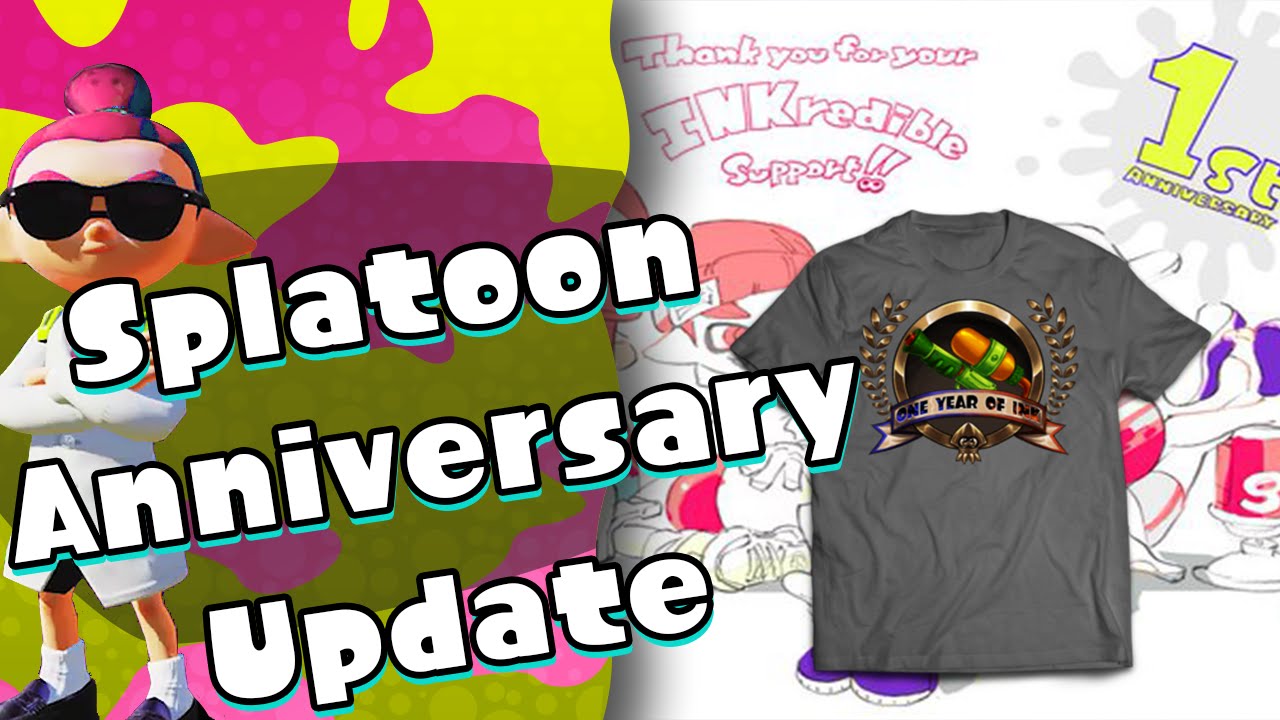Splatoon 1st Anniversary TeeTube T-Shirts & Nintendome Update