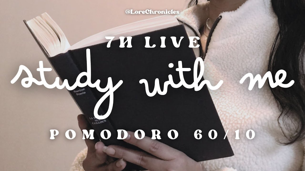 LIVE | 7H STUDY WITH ME ⏳ Pomodoro 60/10 | Deep Focus • No Distraction | Rain Sounds 🌧️