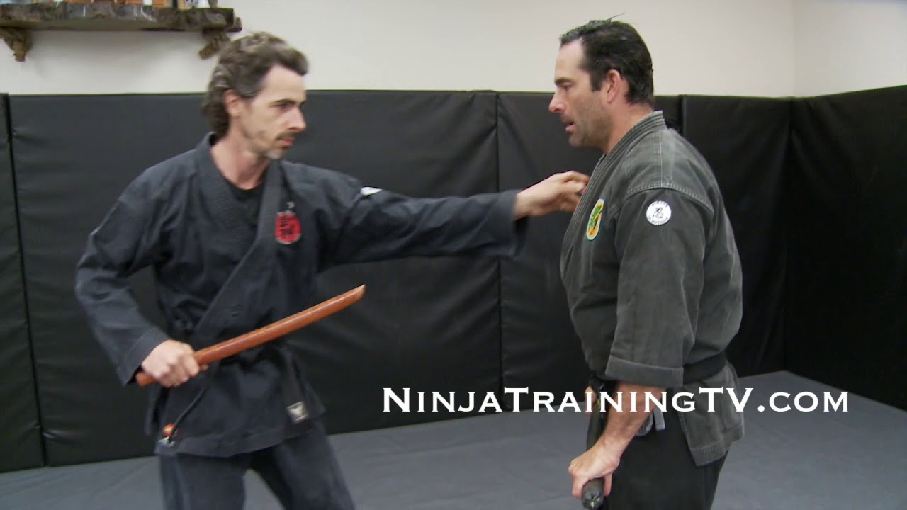 Kukishinden Ryu Hanbo Technique Against a Shoto, Short Sword