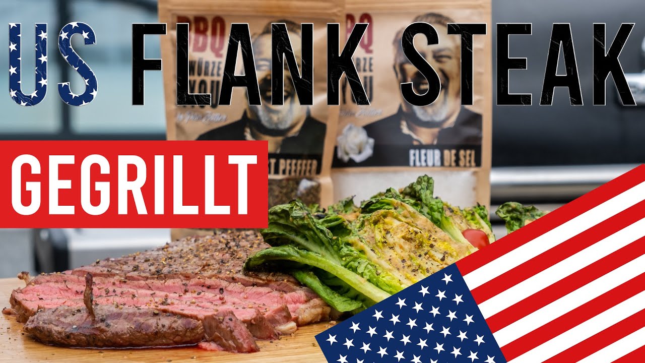 US Flank Steak mit Caesar Salad gegrillt // Peter Zeitler