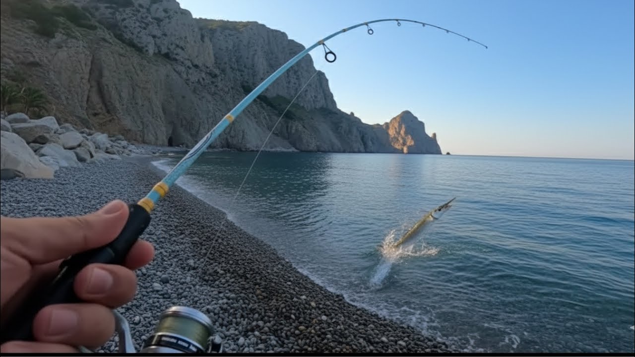 Exciting fishing! This fish looks like a sword