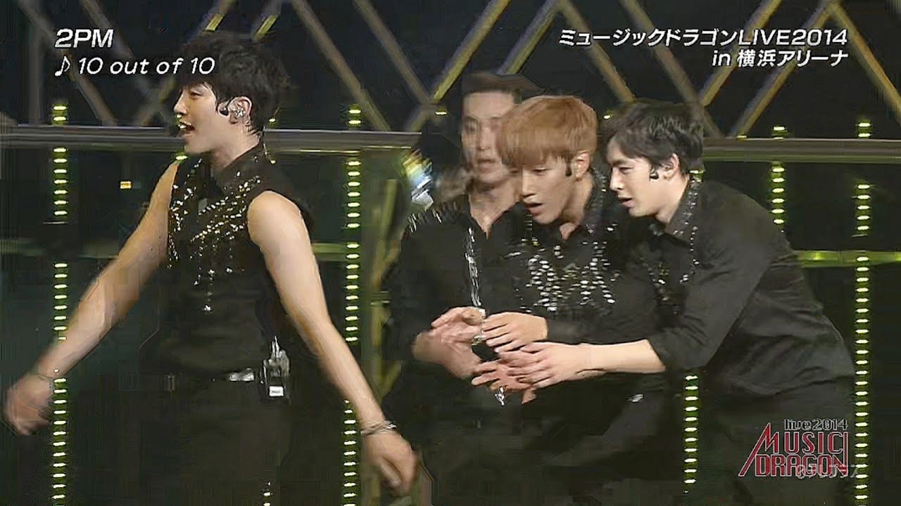 [2PM] 뮤직 드래곤 LIVE 2014 ② 무대+토크 (ミダレテミナ+십만십+NEXT Generation+Hands Up) [한글자막]
