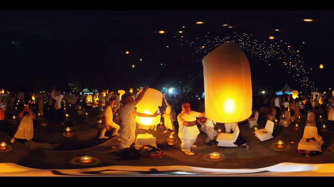 Borobudur Lantern Light Festival 2025 insta360 Flatened