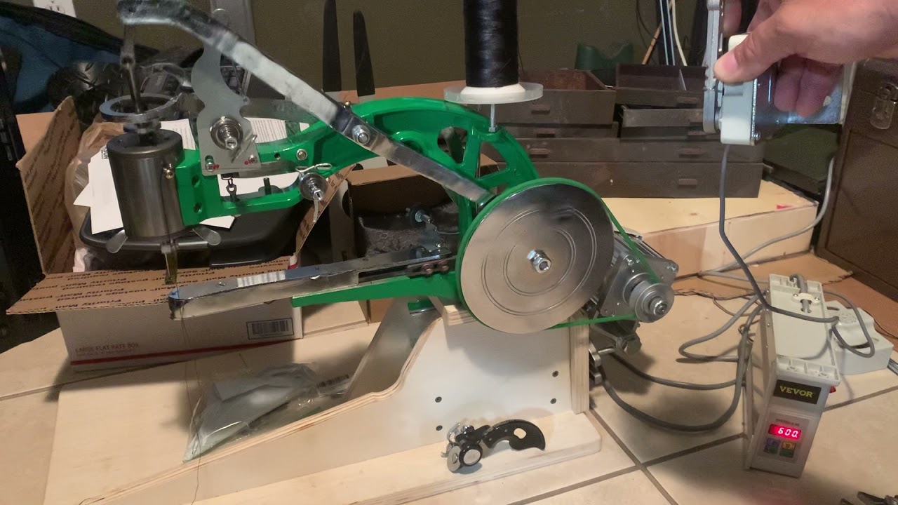 Motorizing a Chinese Leather Sewing Machine