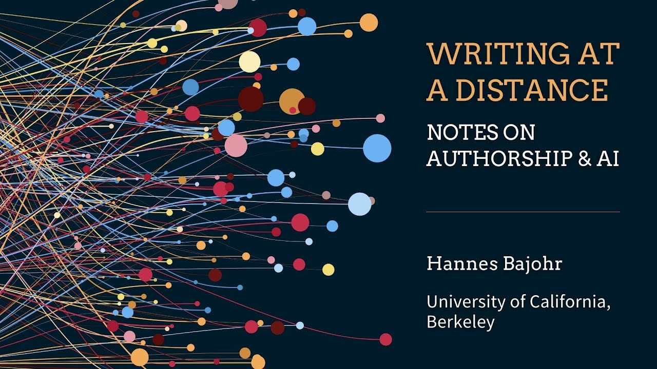 Hannes Bajohr, “Writing at a Distance: Notes on Authorship and AI”