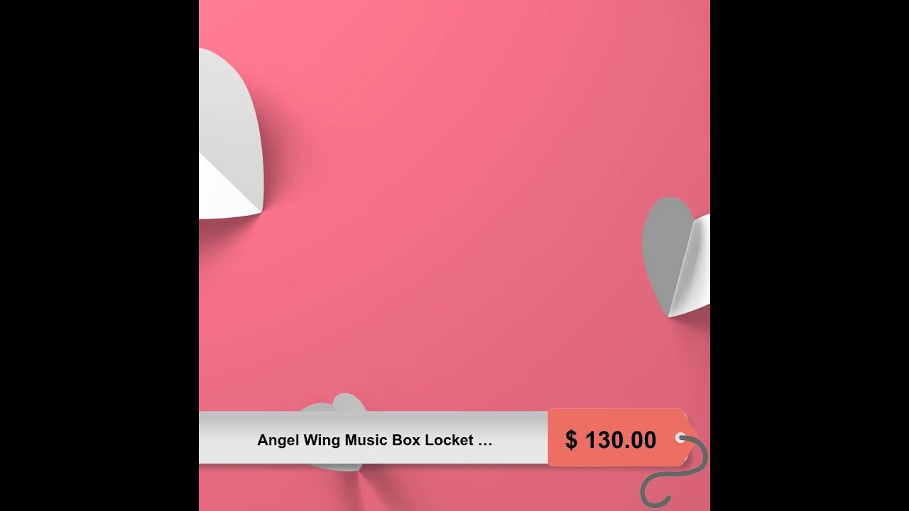 Angel Wing Music Box Locket with Amethyst.
