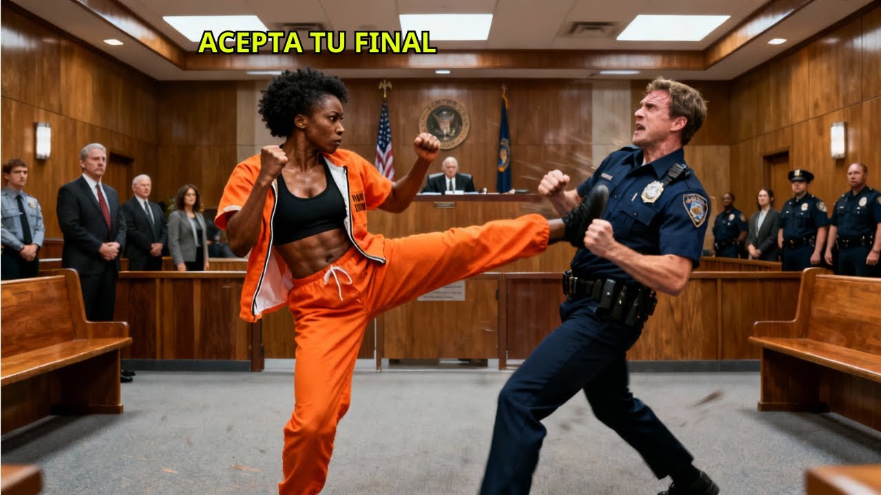 Policía racista ataca a una SEAL negra en el tribunal — se arrepiente al instante