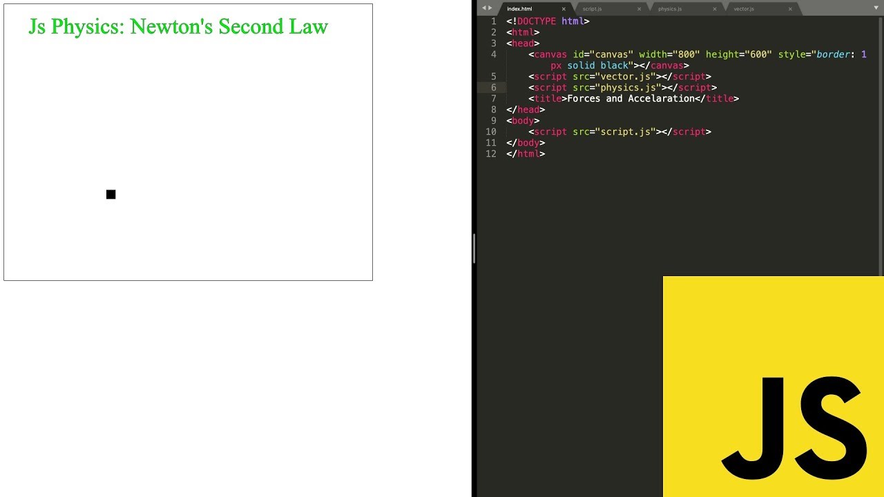 Forces and Acceleration - Js Physics - Javascript