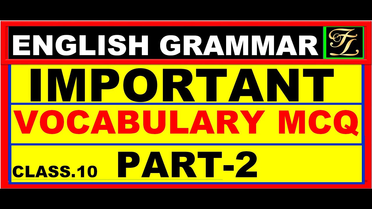 Vocabulary MCQs for Class 10 English | Odisha Board Exam 2026 | Grammar Practice