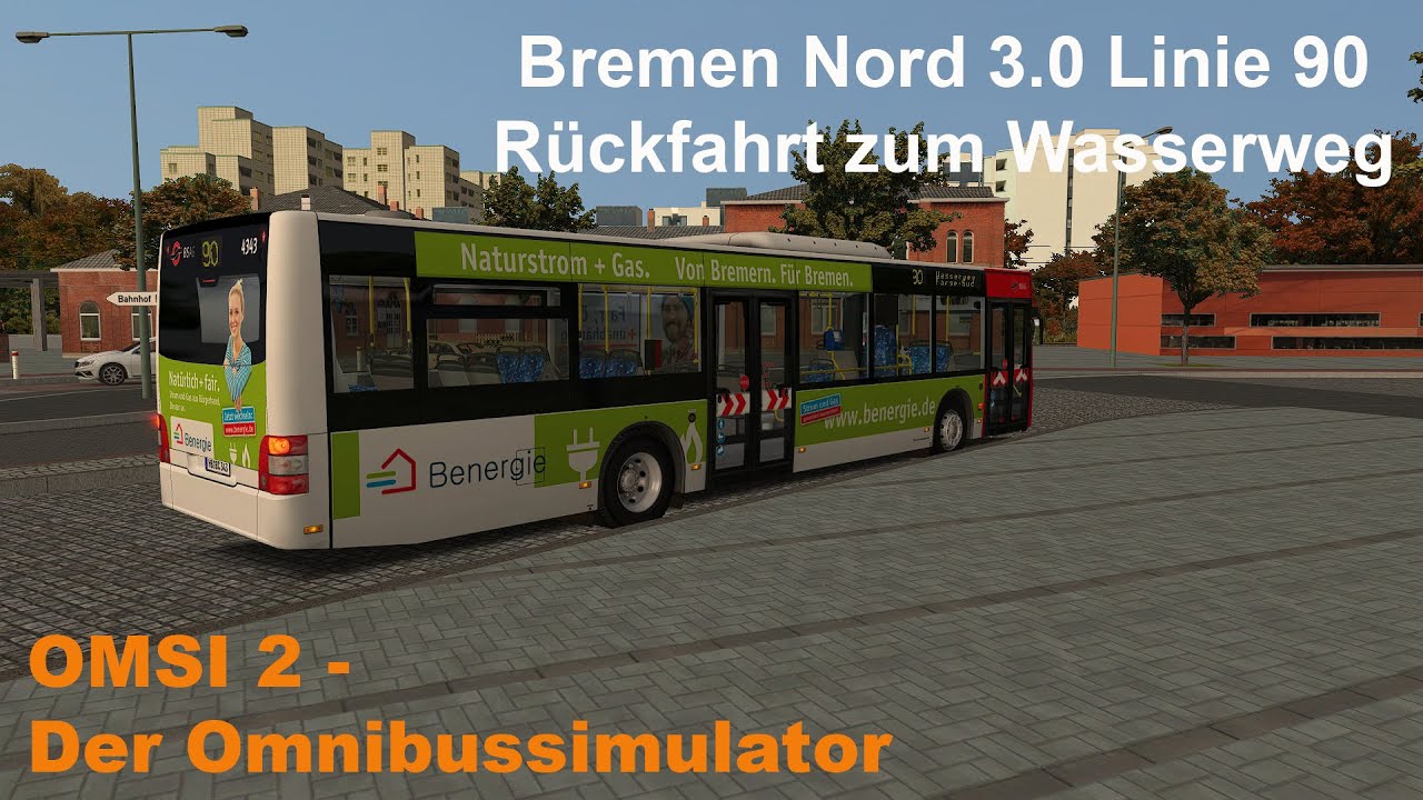 Omsi 2 Bremen Nord 3.0 Linie 90 Rückfahrt zum Wasserweg MAN LC A37