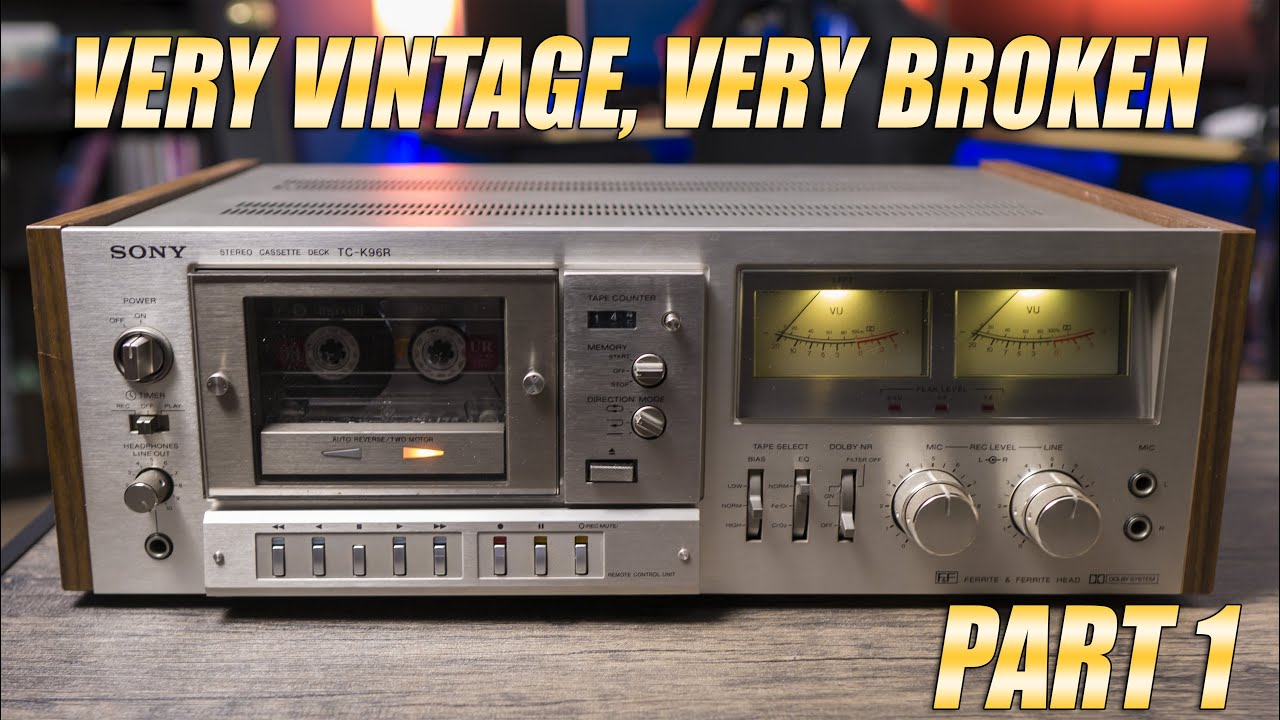 Repairing and restoring a vintage 1970s Sony cassette deck, part 1!