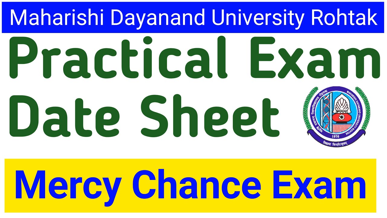 Mdu Practical Exam Date Sheet || MDU Special Chance Practical Date Sheet || Mdu Mercy Practical Exam