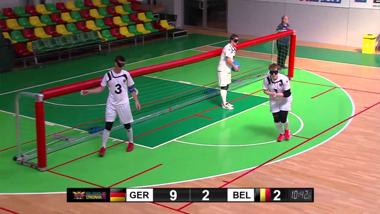 Germany Belgium Men IBSA Goalball European Championships Lithuania 2015 07 11 For the 5th place