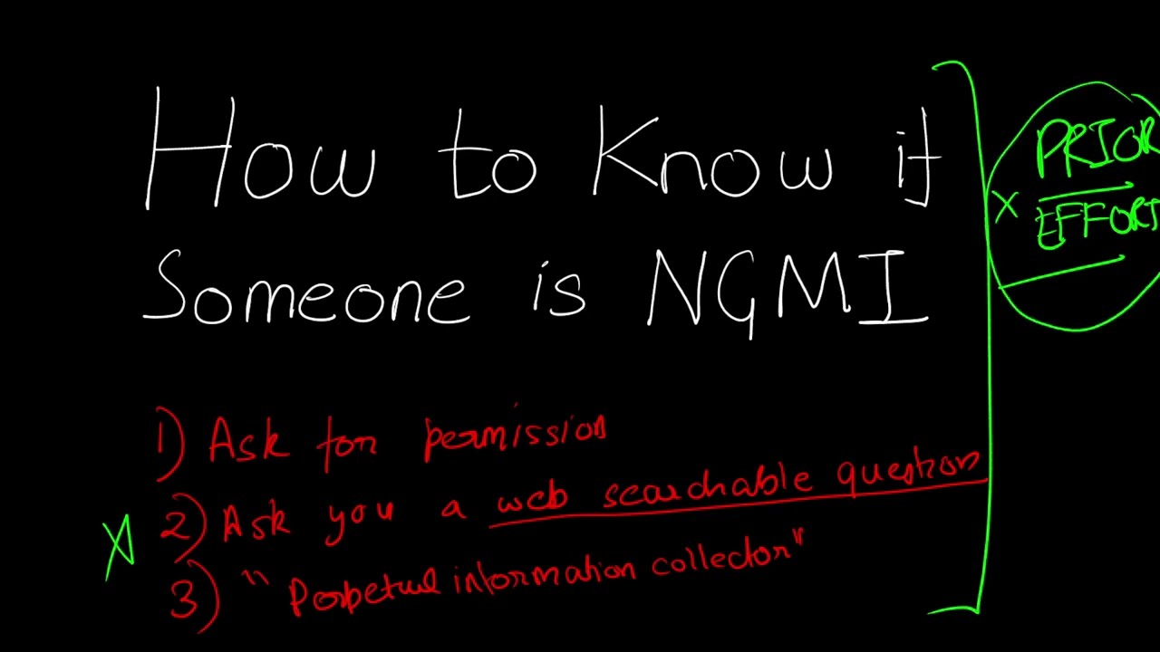 Как определить, что у человека нет признаков NGMI (Not Go To Make It)