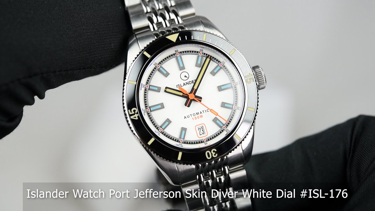 Islander Watch Port Jefferson Skin Diver White Dial #ISL-176