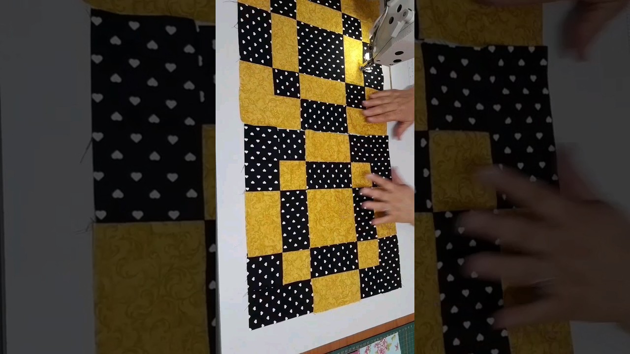 Bloco com #retalhos #patchwork, muito f&aacute;cil.