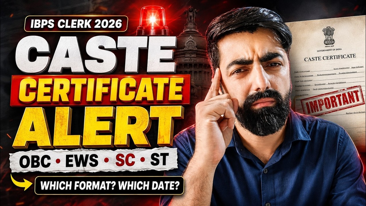 IBPS CLERK 2026 Caste Certificate Doubts | OBC/EWS/SC/ST Formats