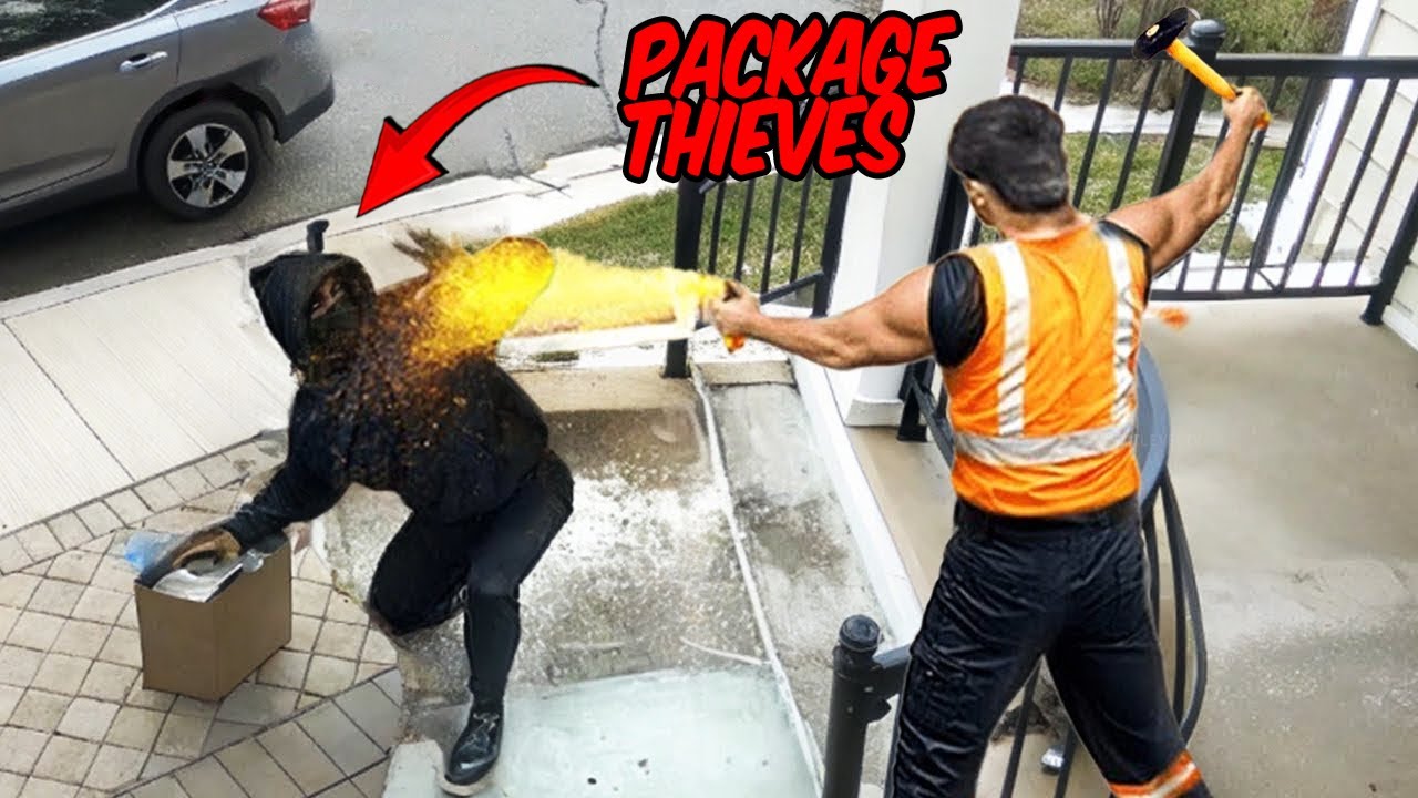 When Package Thieves Get Caught By Booby Traps | Caught On CCTV #9