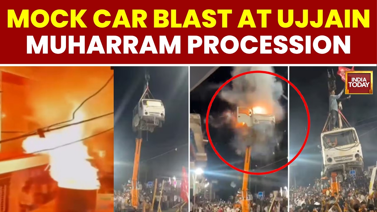 Ujjain Muharram Procession: Car Blast Stunt Sparks Row, FIR Against 4 In Ujjain | India Today
