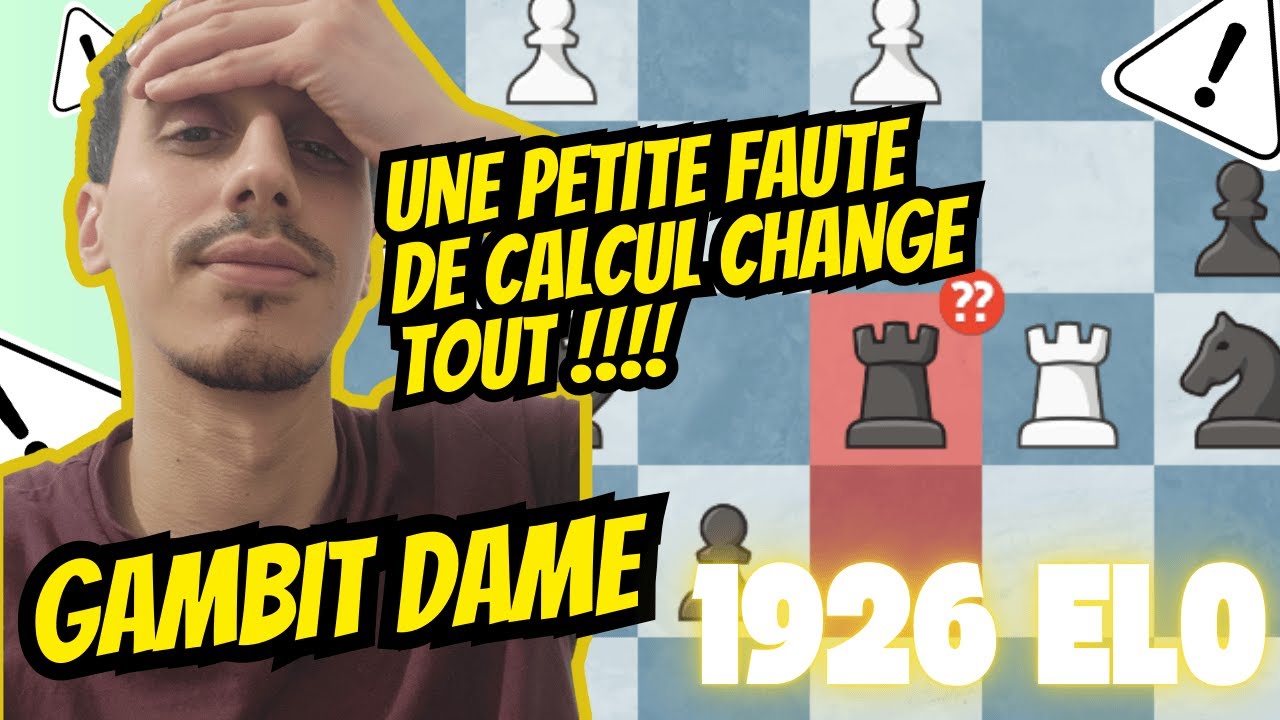 Partie d'échecs pédagogique 1926 ELO. Gambit dame refusé. Road to 2000