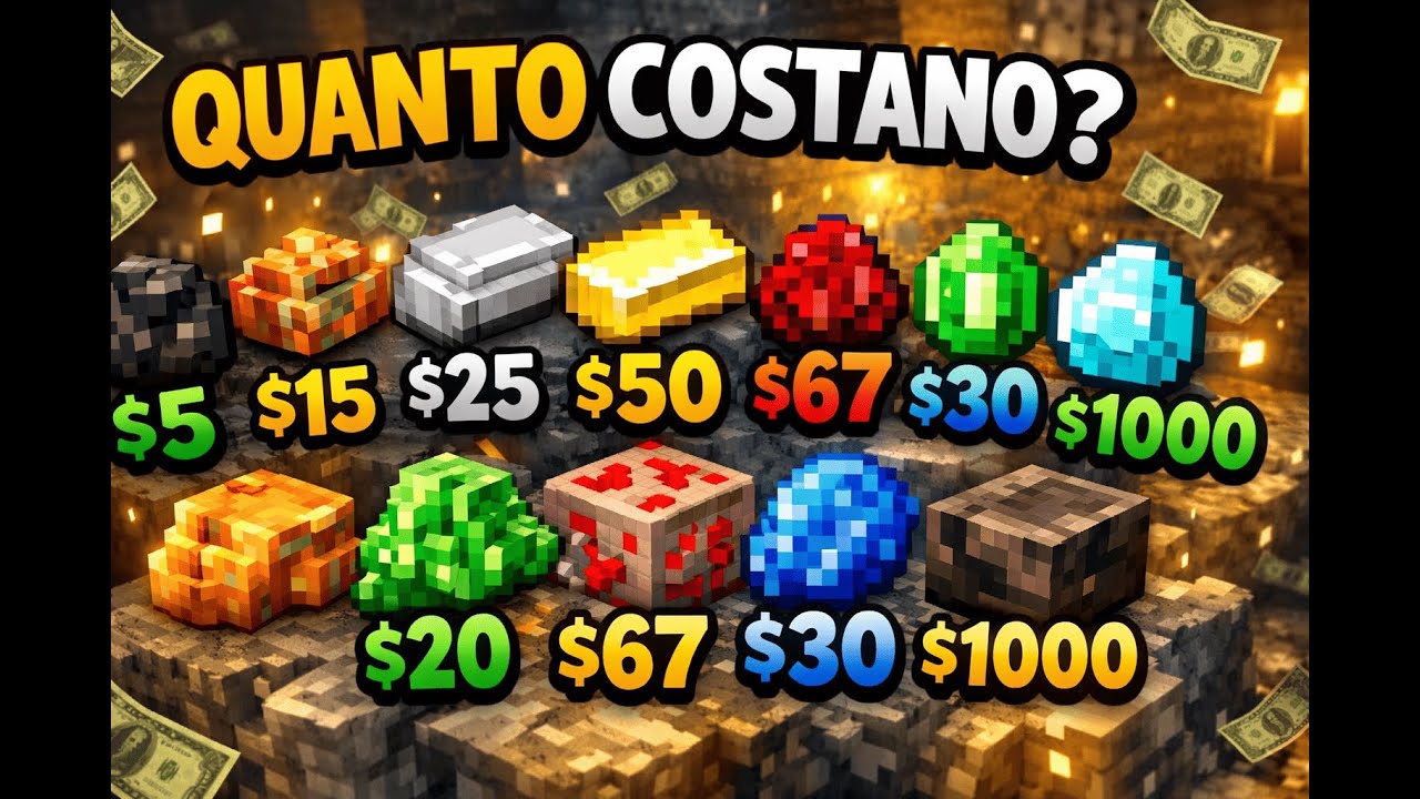 Il COSTO di ogni MINERALE di MINECRAFT