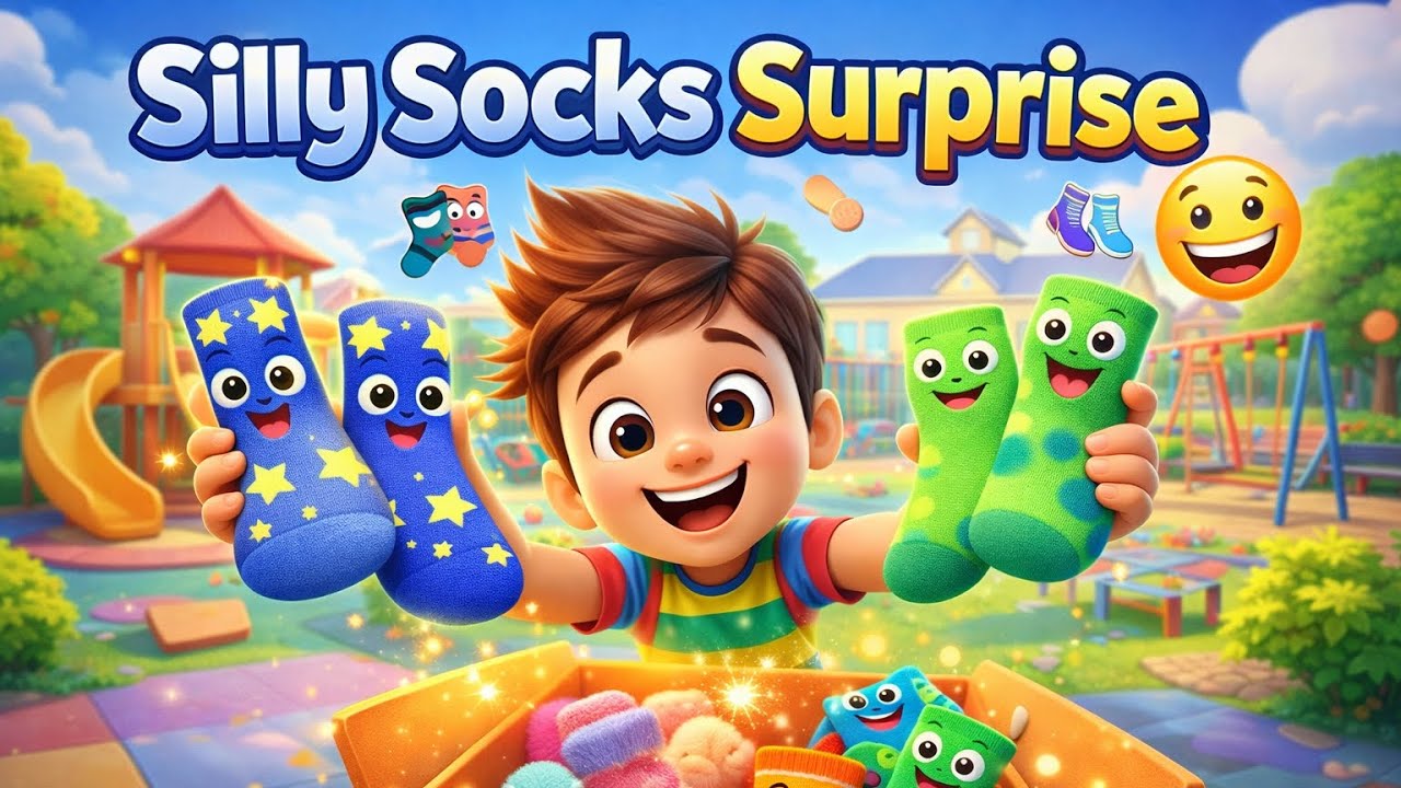 Silly Socks Surprise 🧦😄 | Fun Playground Song for Kids | Learn Colors & Matching