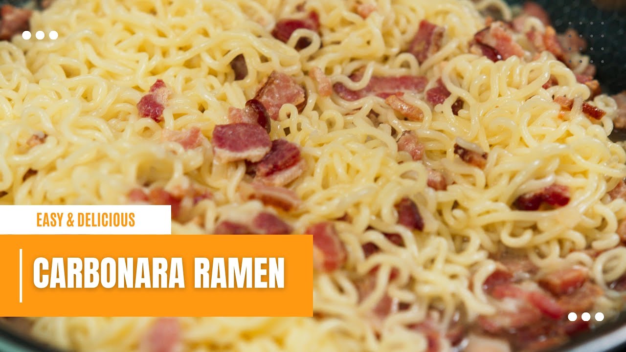 The BEST 🔥CARBONARA RAMEN 🔥recipe / Easy & Delicious!