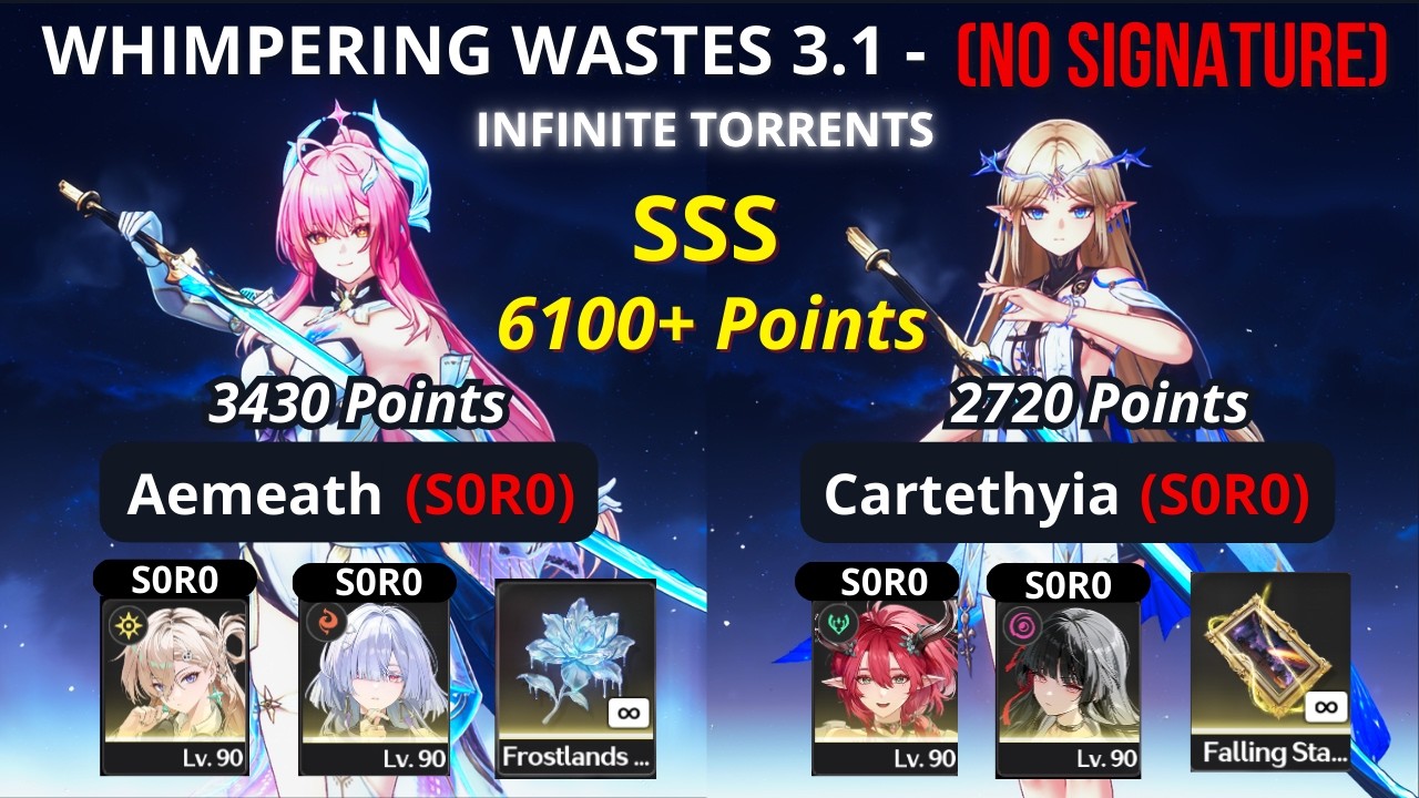 (NO SIGNATURE) Whimpering Wastes 3.1 Aemeath | Cartethyia - (SSS 6100+ Points) Wuthering Waves