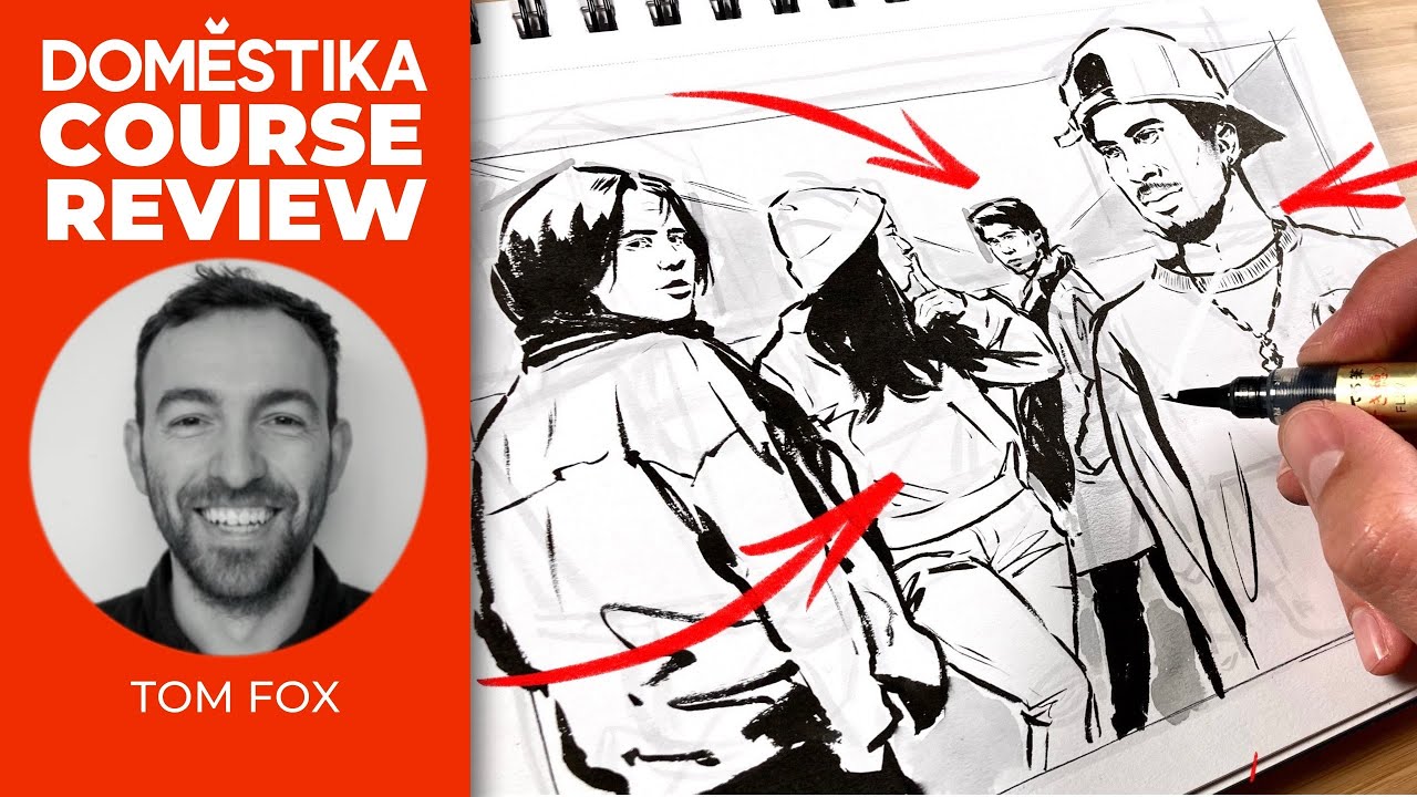 Domestika review - Basic Principles of Drawing People from Imagination (Tom Fox)