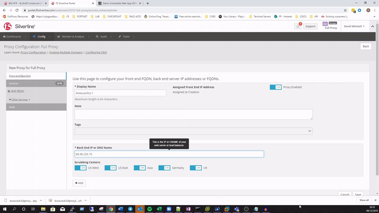 F5 Silverline Mini-Series - Video 1 - Base Proxy & WAF Configuration