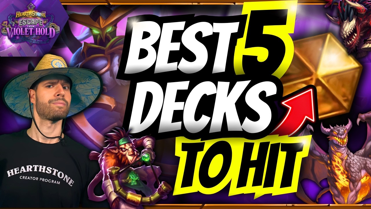 🏆 TOP 5 BEST DECKS FOR AUGUST! Updated Hearthstone Meta Report!