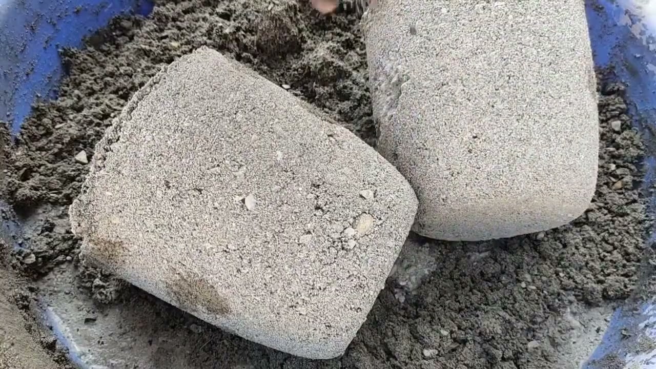 soft dusty sand cement crumbling dry and water 💦/ SA ASMR