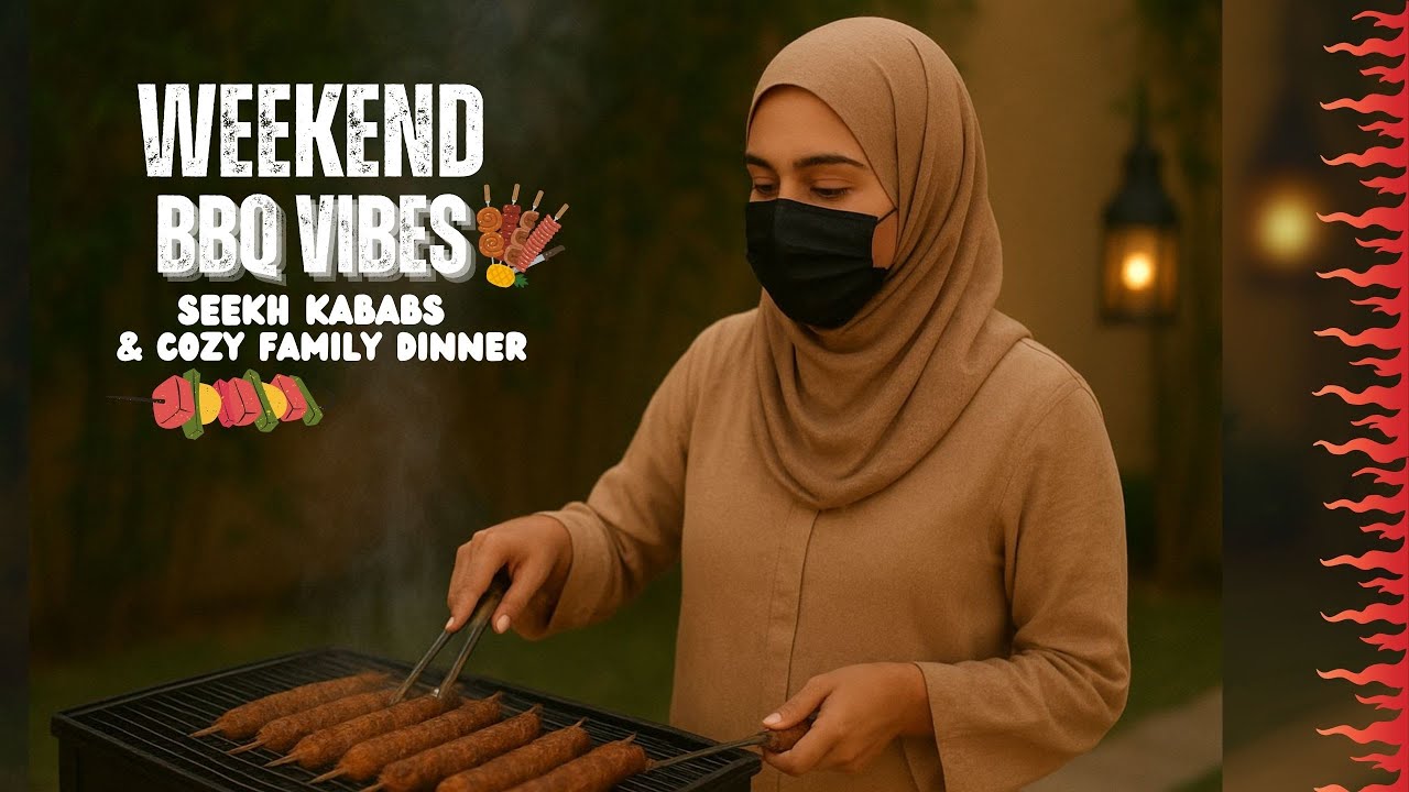 Saturday Night BBQ at Home 🌙 | Easy Seekh Kabab Recipe + Outdoor Setup