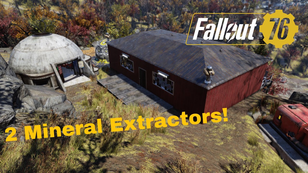 Fallout 76 C.A.M.P Build with 2 Useful Mineral Extractors