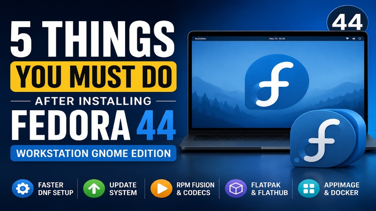 5 полезных настроек, которые НУЖНО сделать после установки Fedora 44 Workstation GNOME Edition!