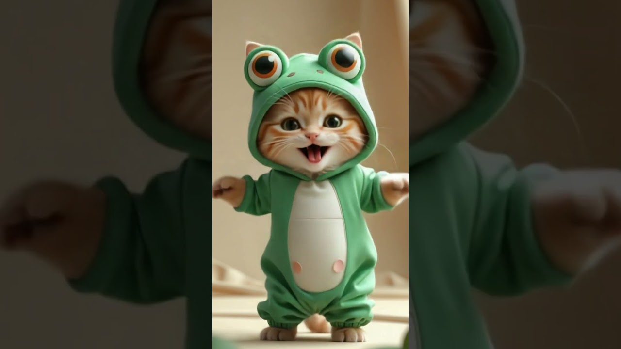 gatinho sapo dan&ccedil;ando ram sam sam