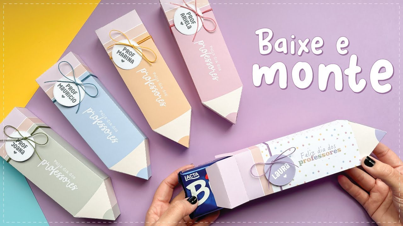 BAIXE E MONTE | CAIXA BIS LÁPIS - DIA DOS PROFESSORES | COMO FAZER?