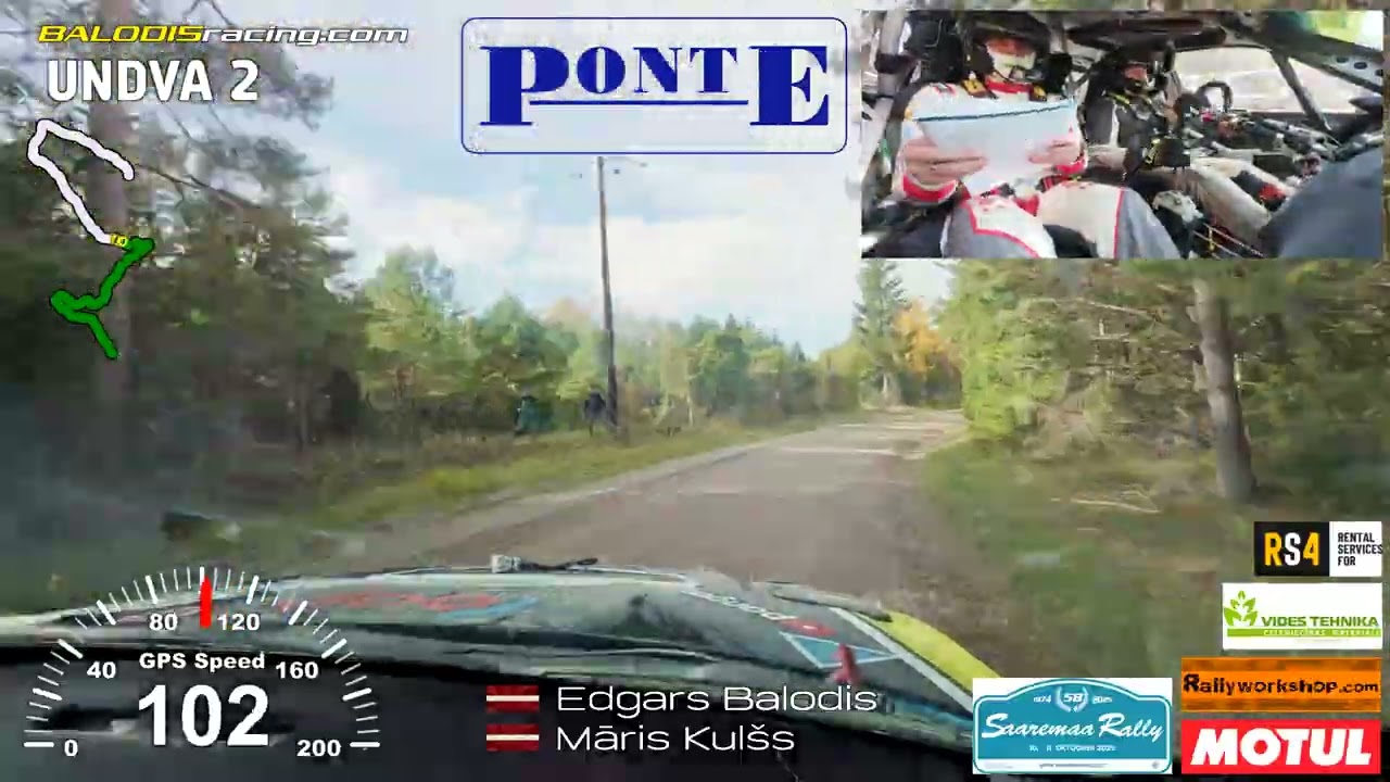 Saaremaa Rally 2025 Undva 2 Edgars Balodis Maris Kulshs onboard EMV5