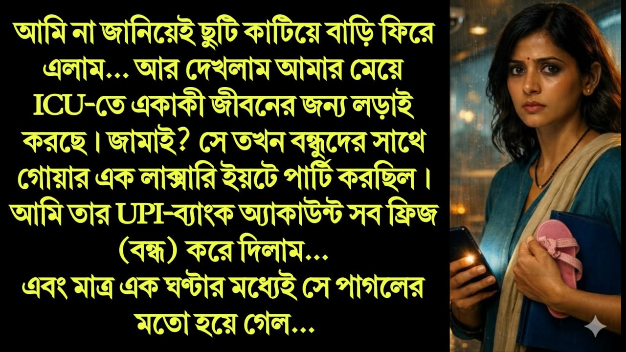 আইসিইউ-তে মেয়ে ছটফট করছিল... জামাই গোয়ার প্রমোদতরীতে! আমি যখন অ্যাকাউন্ট ফ্রিজ করলাম তখন ভূমিকম্প...