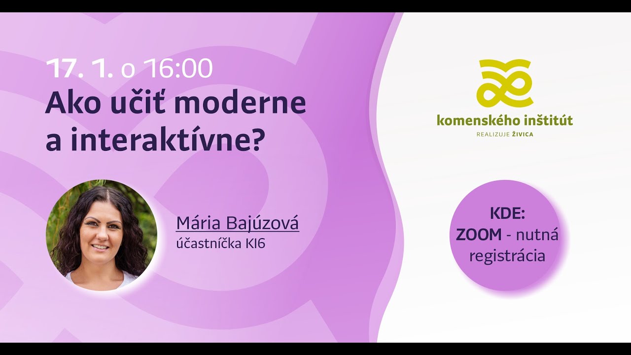 Webinár: Ako učiť moderne a interaktívne