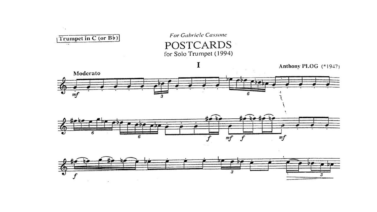 Anthony Plog: Postcards (Allen Vizzutti, trumpet) I