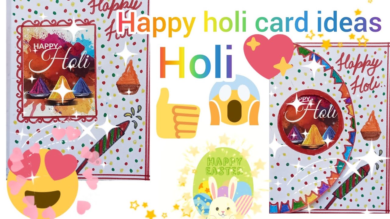 happy holi card ideas 🎊