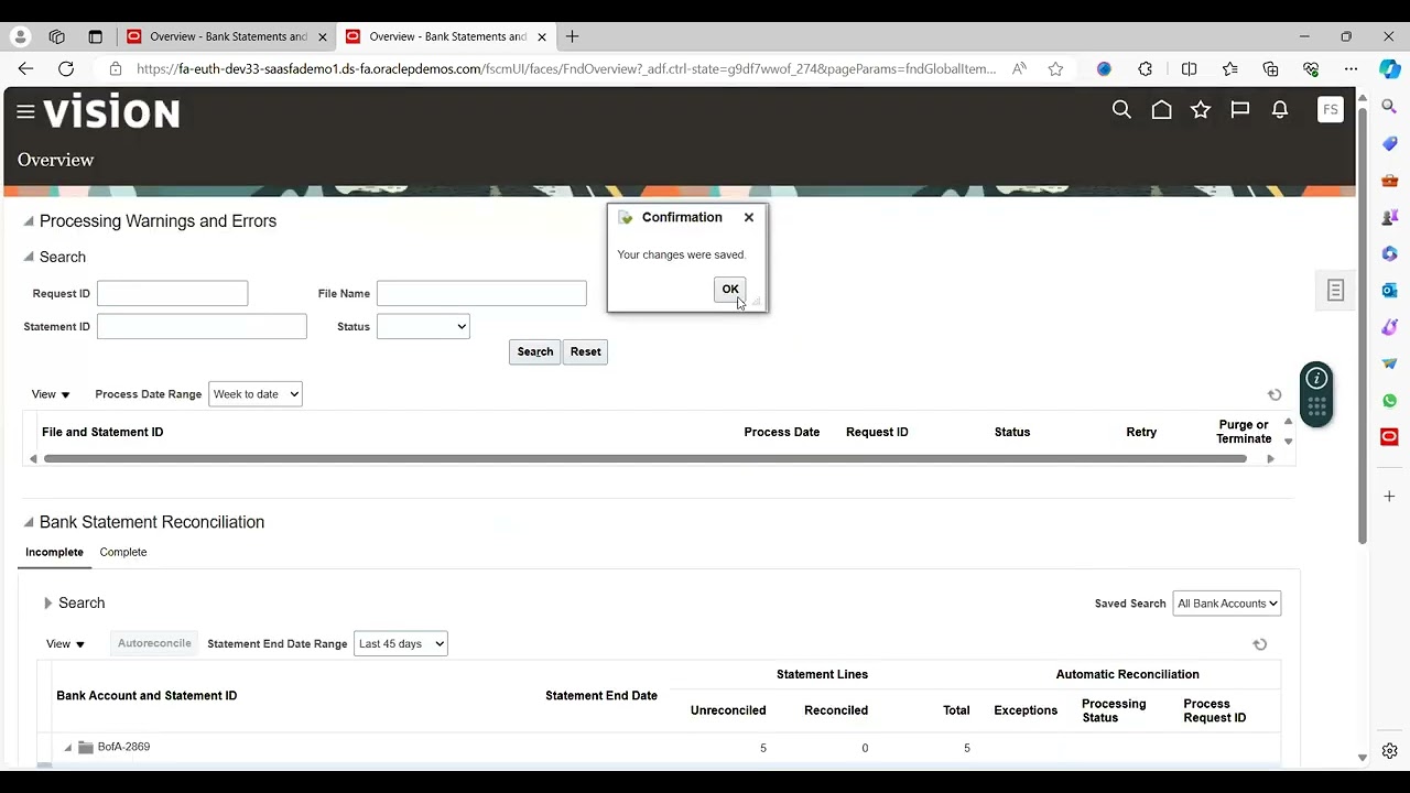 Oracle Fusion Cash Management | Как создать строки банковской выписки