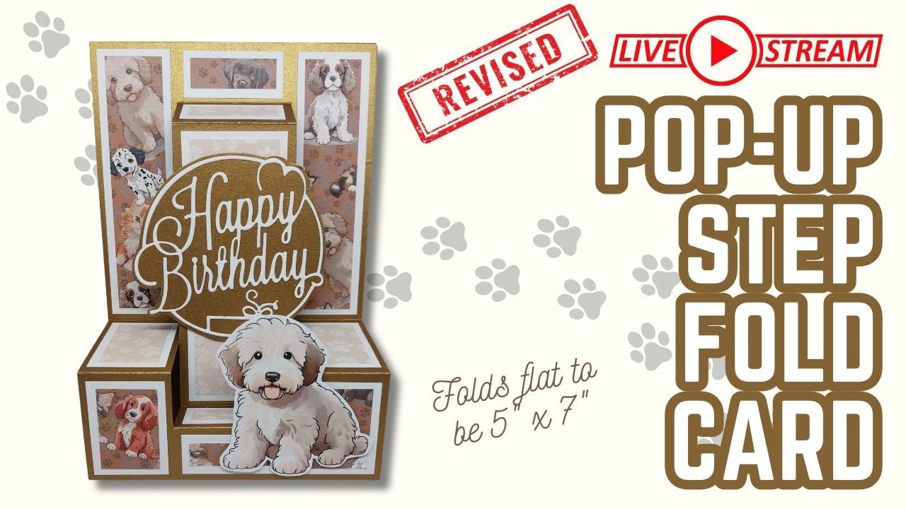 🔵 5" x 7" Pop-Up Step Fold Card (Portrait) | Edited Livestream