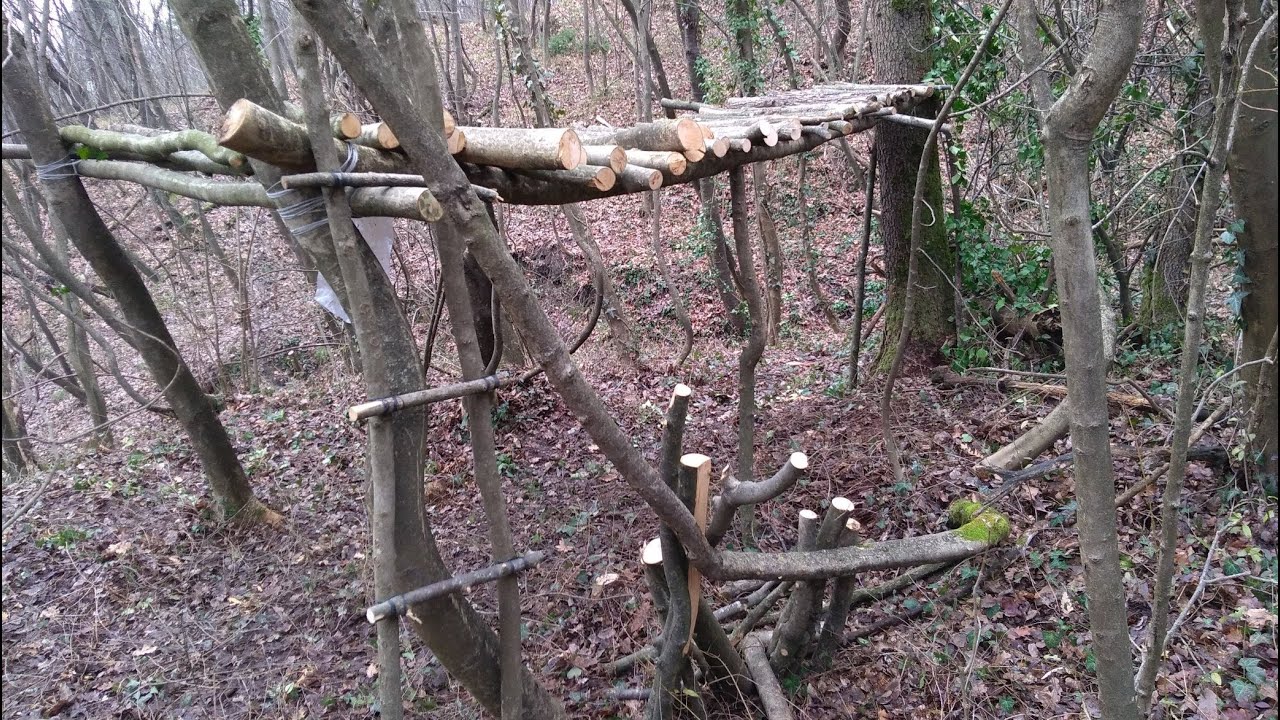 BUILDING TREE SHELTER  RIFUGIO SU ALBERI #1/2.  WOLF  LUPO