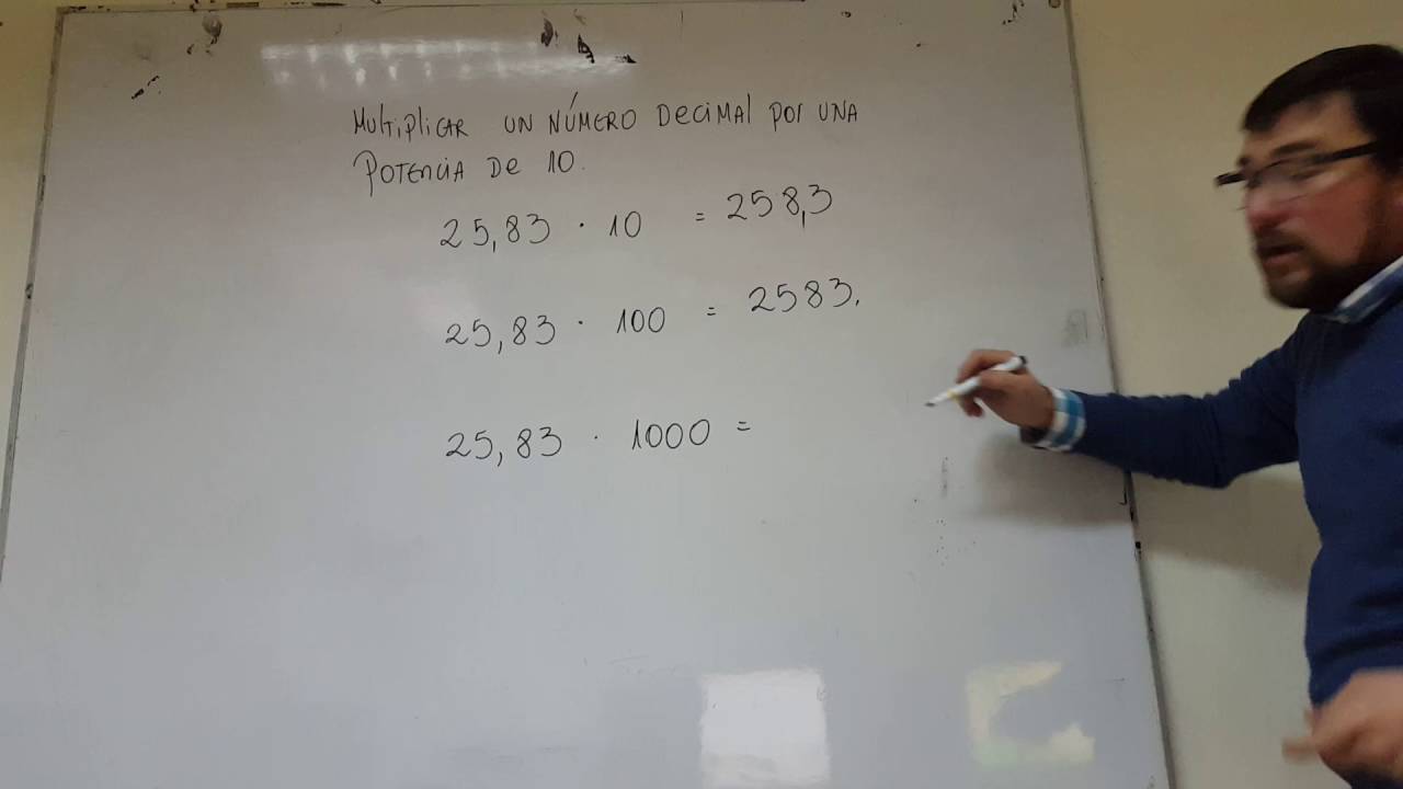 Multiplicar  un decimal por potencia de 10