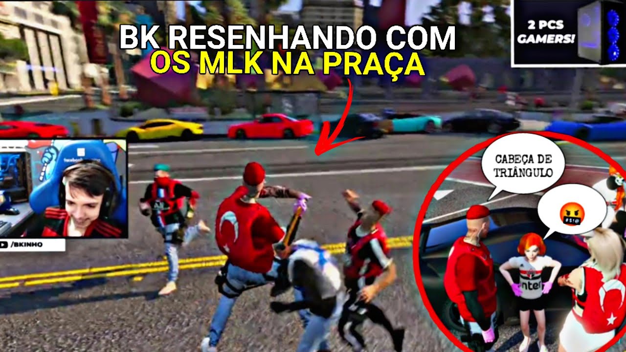 BK RESENHANDO COM OS MLK NA PRAÇA | GTA RP